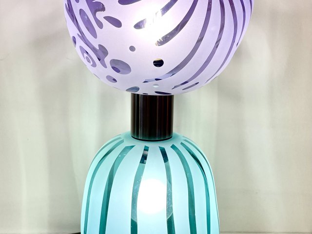 Lampe Bilboquet Bleu et Violet
