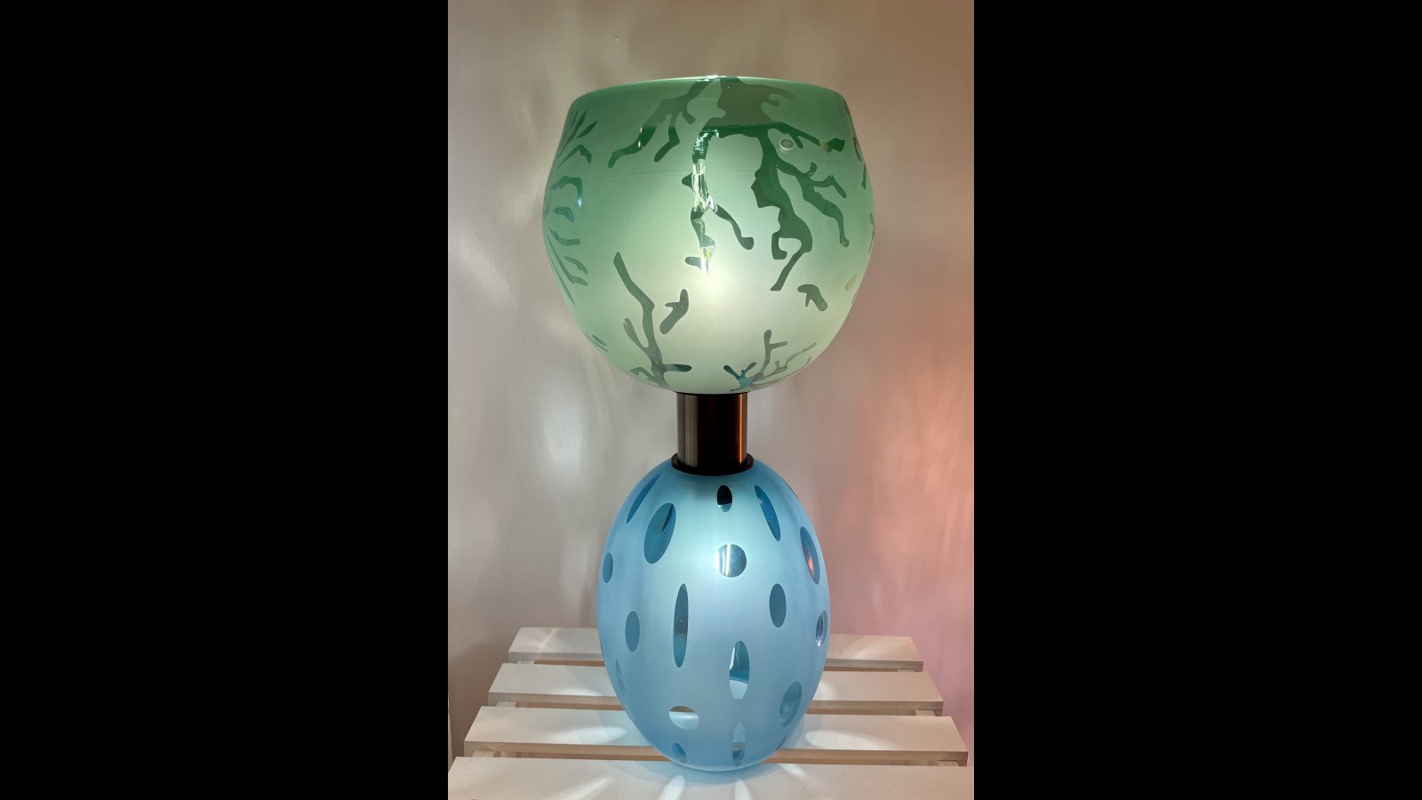 Lampe Bilboquet Emeraude & Turquoise > Lampes  Poser > Bilboquet et Diabolo