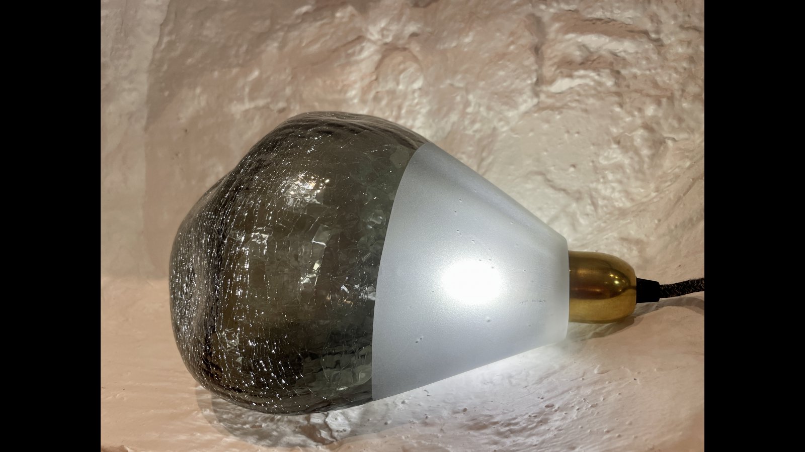 Lampe Bulle Froisse grise > Lampes  Poser > Bulles Froisses
