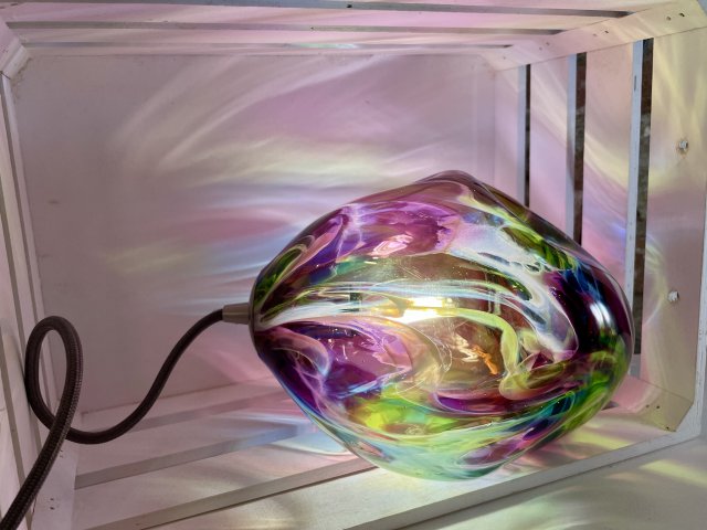 Lampe Bulle Froisse Arc-En-Ciel